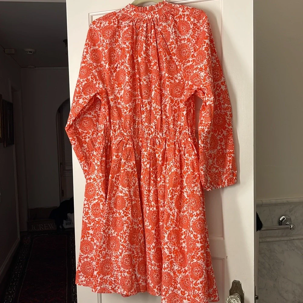 J.Crew Tall ruffle-collar mini dress in cotton poplin floral bouquet BP870